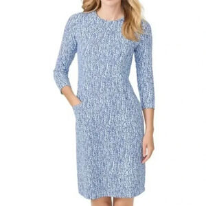 NWT J McLaughlin Catalyst Dress Catalina Cloth XS Blue Aqua Abstract Geo Print